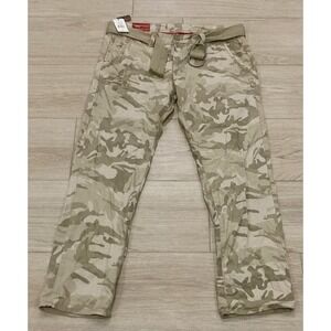 NWT Jordan Craig Men's Chino Pants Desert Sand Safari Camouflage Belted 36/32